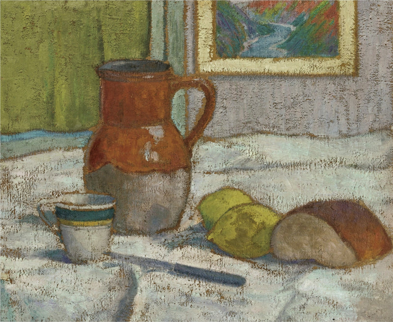 静物画：ピシェとカップ - エミール・ベルナール