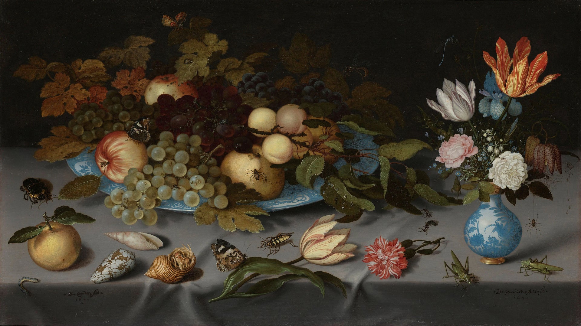 Nature morte aux fruits et fleurs - Balthasar van der Ast