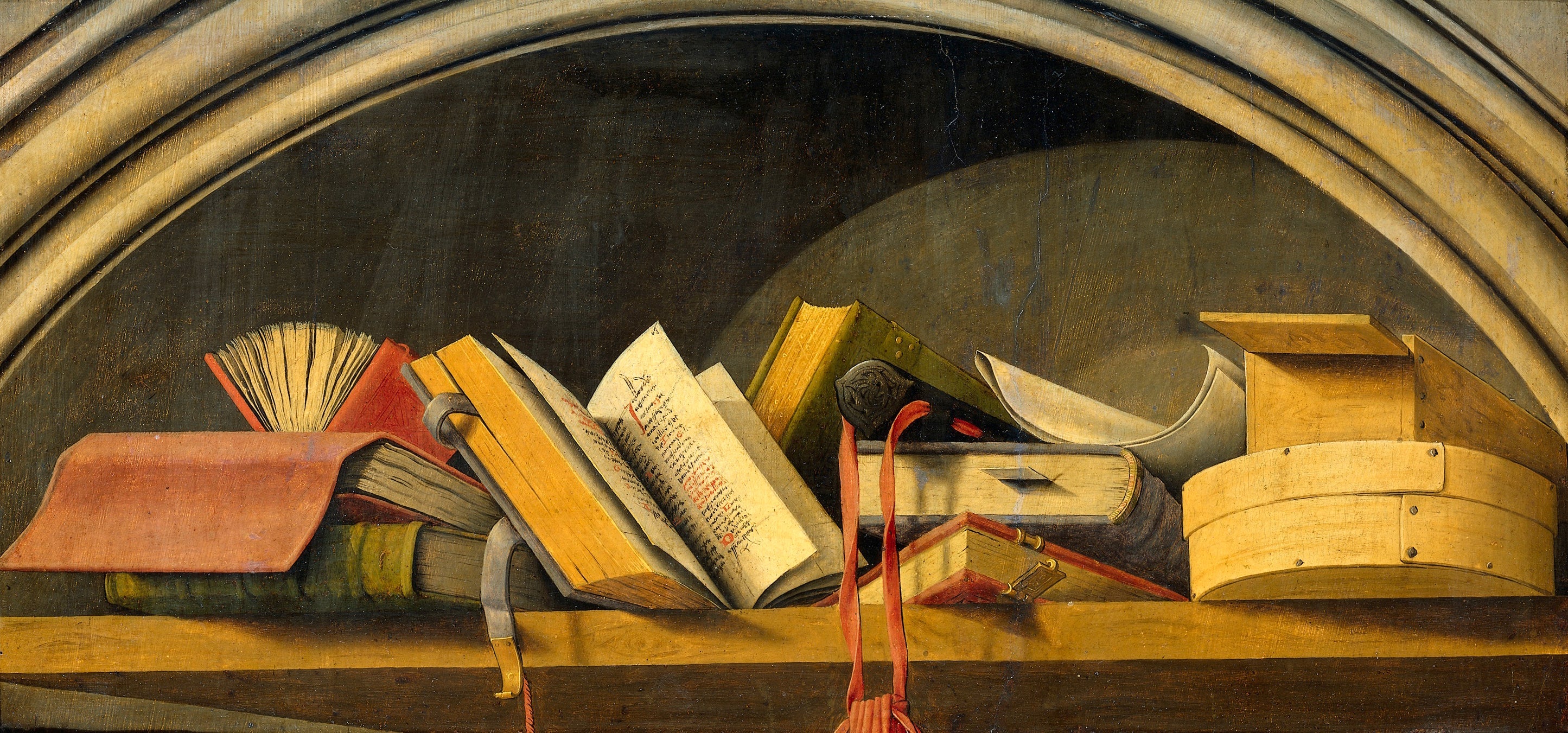Nature morte aux livres dans une niche - Barthélemy d’Eyck - Alpha Reproduction