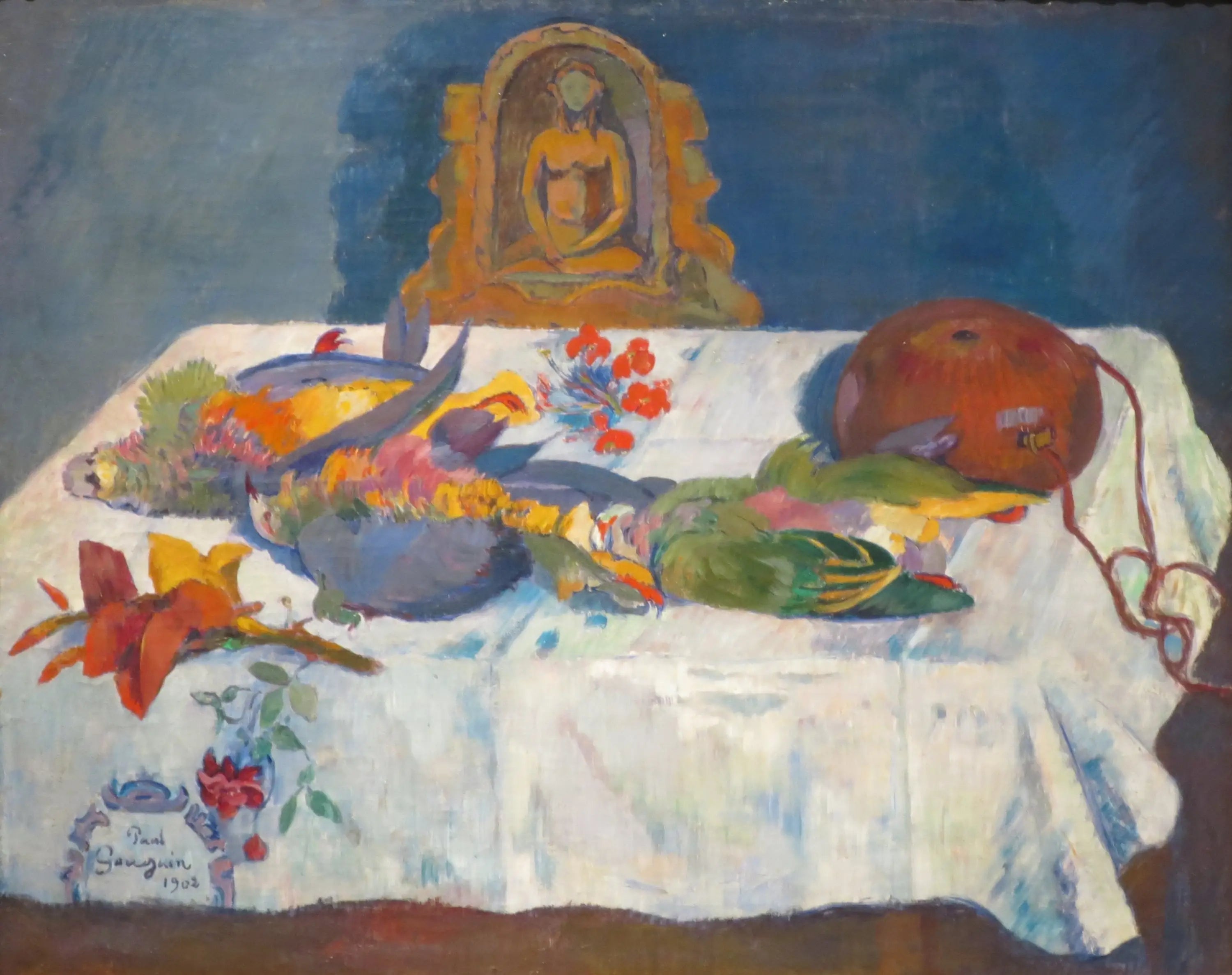 Nature morte aux oiseaux exotiques - Paul Gauguin image 1 reproduction artisanale de tableau