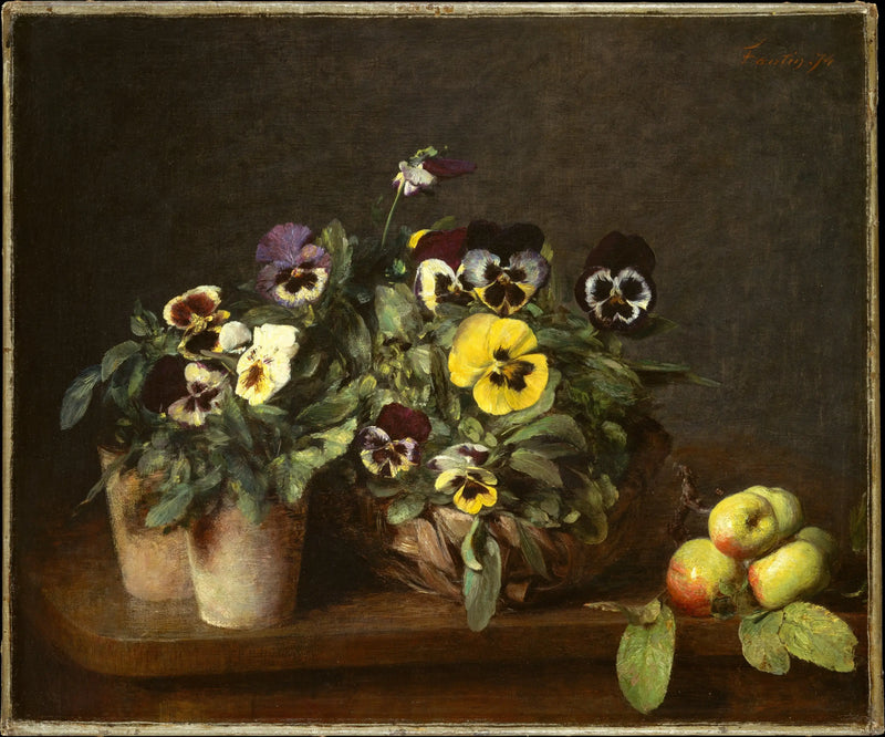 思考を持つ静物画 - アンリ・ファンタン＝ラトゥール

Source:
Nature morte aux pensées - Henri Fantin-Latour