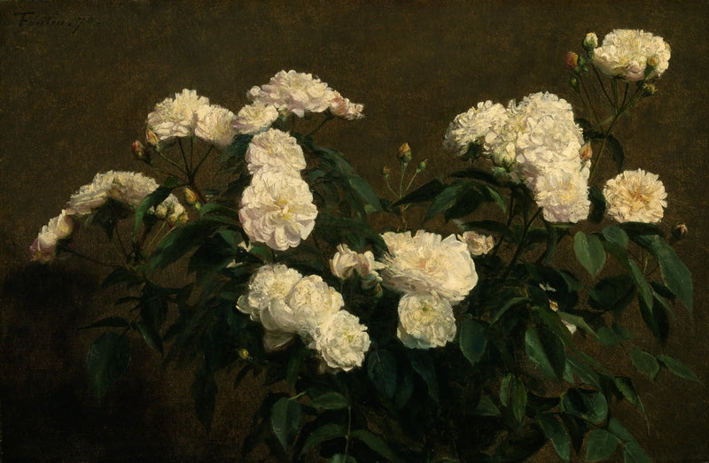 白いバラの静物画 - アンリ・ファンタン＝ラトゥール

Source:
Nature morte aux roses blanches - Henri Fantin-Latour