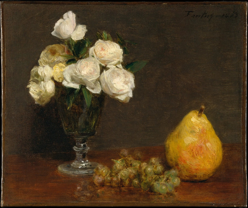 バラと果物の静物画 - アンリ・ファンタン＝ラトゥール

Source:
Nature morte aux roses et aux fruits - Henri Fantin-Latour