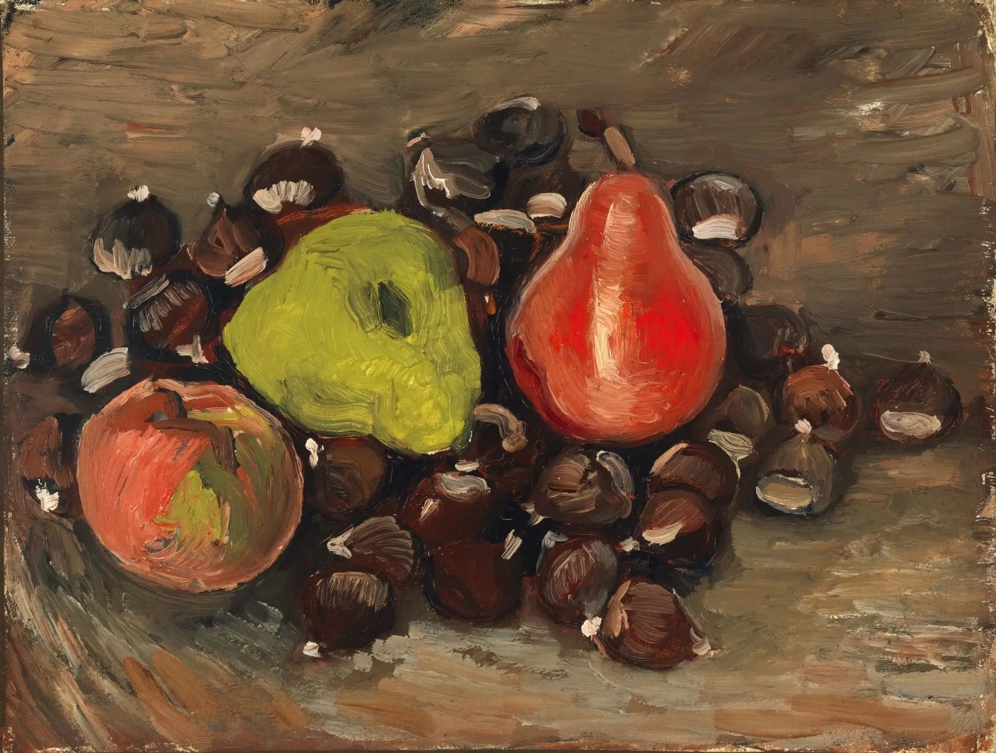 Nature morte avec des fruits et des châtaignes - Vincent van Gogh image 1 tableau peint à l’huile sur toile
