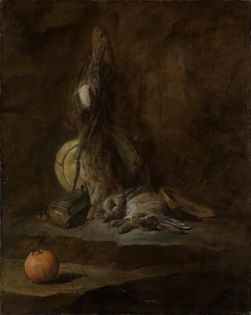 Nature morte avec des lapins morts - Jean Siméon Chardin image 1 reproduction réalisée par Alpha Reproduction