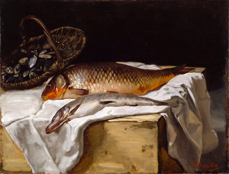 魚のある静物 - フリデリック・バジール