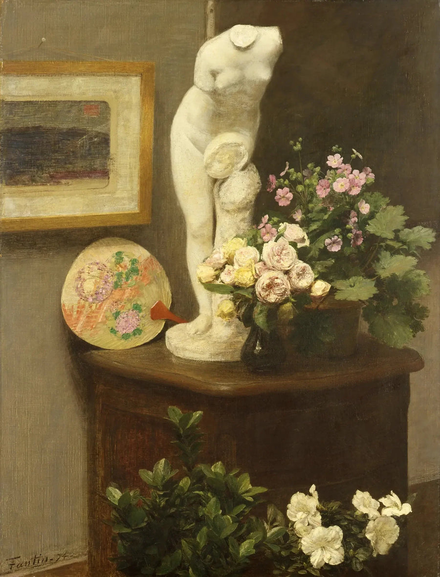 静物画、胴体と花 - アンリ・ファンタン＝ラトゥール

Source:
Nature morte avec torse et fleurs - Henri Fantin-Latour