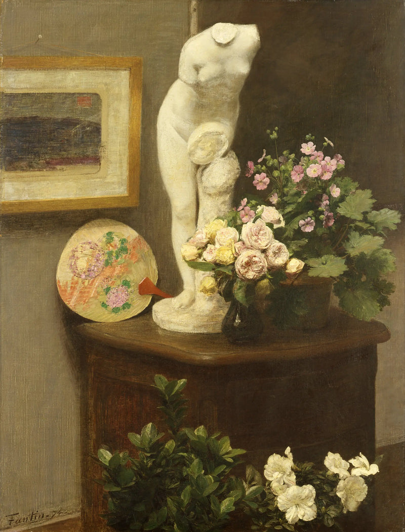 静物画、胴体と花 - アンリ・ファンタン＝ラトゥール

Source:
Nature morte avec torse et fleurs - Henri Fantin-Latour