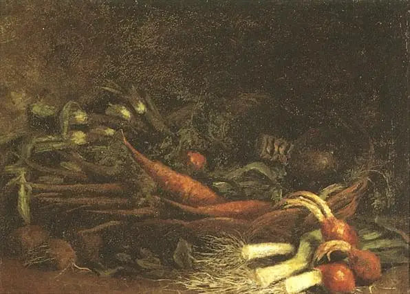 野菜の入ったバスケットの静物画 - Vincent van Gogh