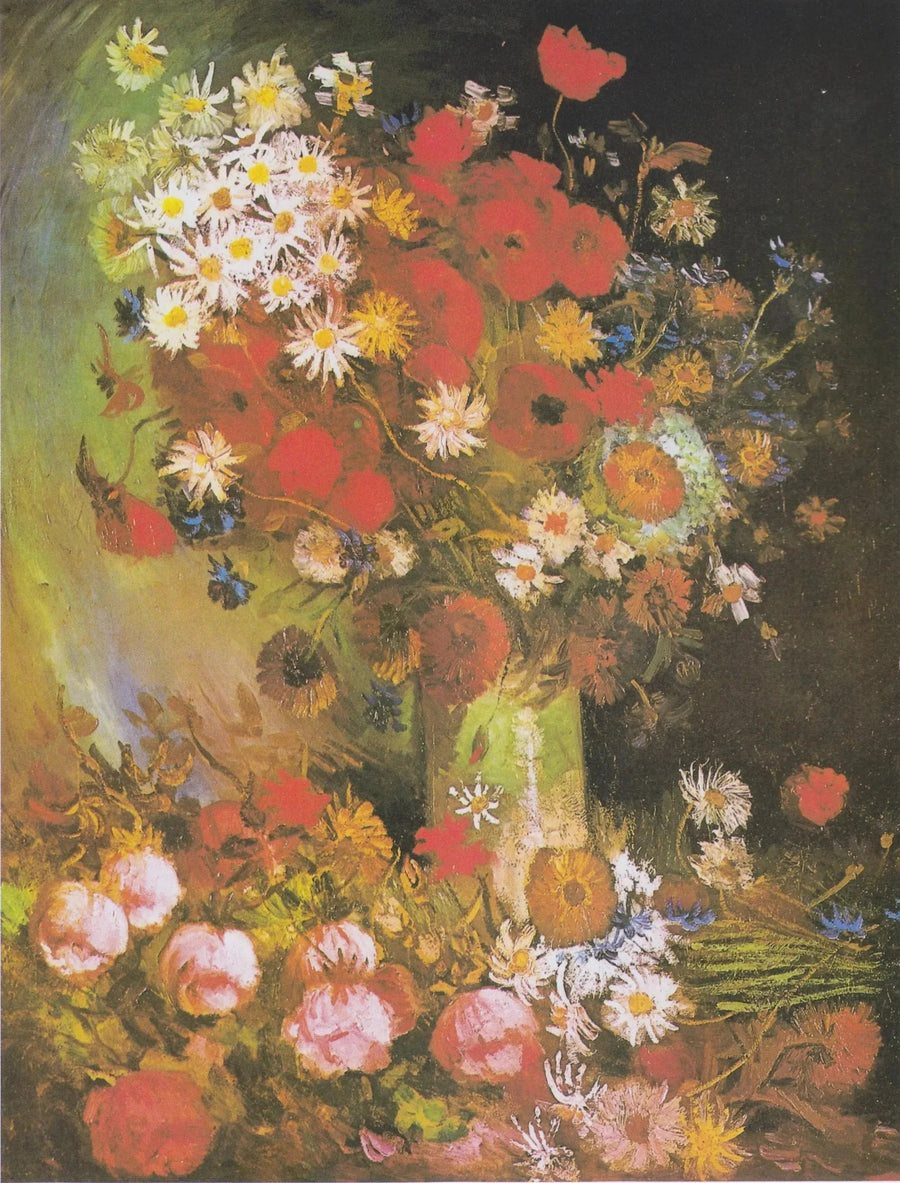 野の花とバラの静物 - ヴィンセント・ヴァン・ゴッホ