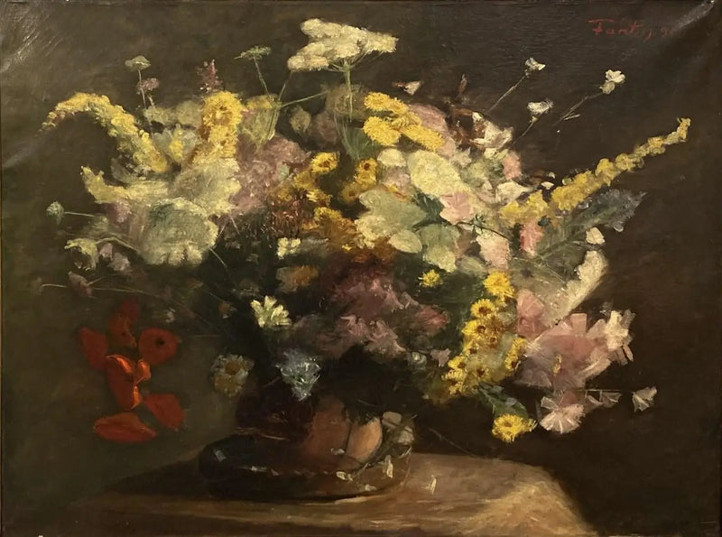 静物画：ベルベットの花 - アンリ・ファンタン＝ラトゥール

Source:
Nature morte : fleurs veloutées - Henri Fantin-Latour