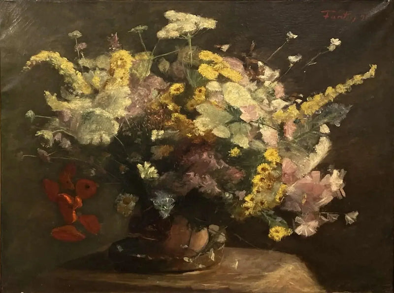 静物画：ベルベットの花 - アンリ・ファンタン＝ラトゥール

Source:
Nature morte : fleurs veloutées - Henri Fantin-Latour