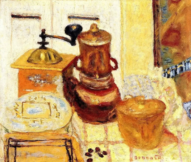 静物画：コーヒーグラインダー - ピエール・ボナール
