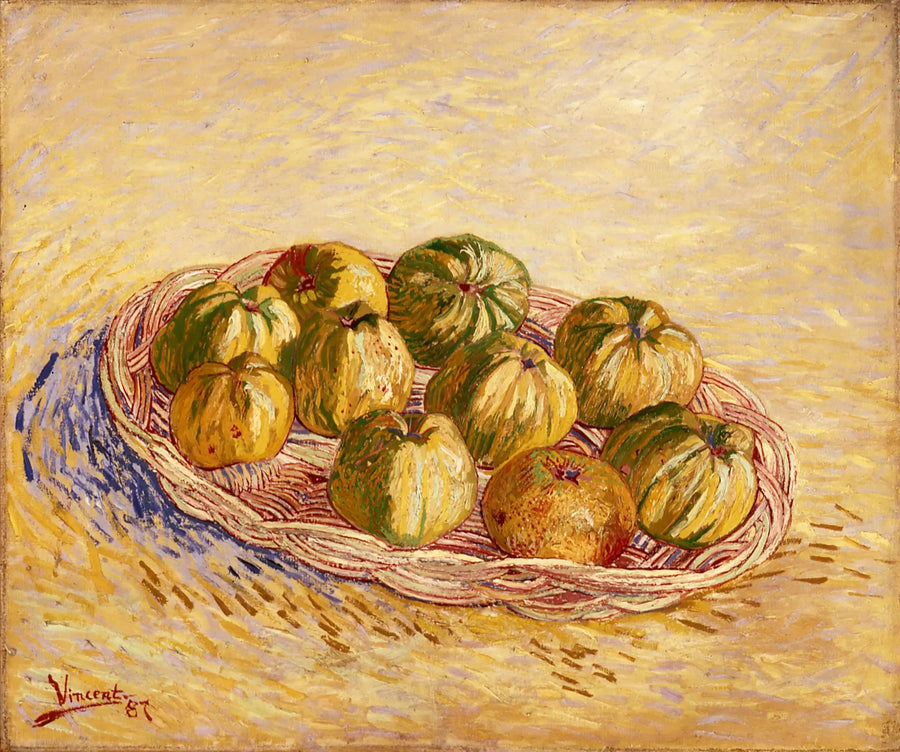 静物画、リンゴのバスケット - Vincent van Gogh