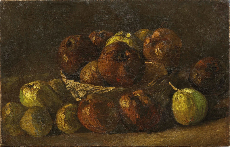 リンゴの入ったバスケットの静物画 - Vincent van Gogh