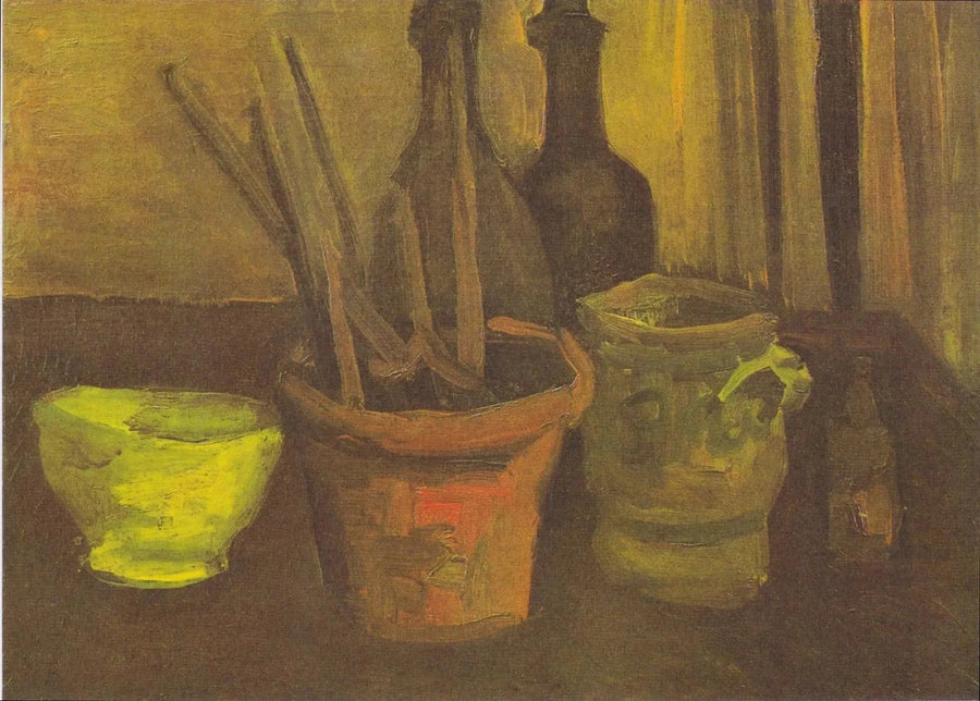 筆の入った壺の静物画 - ヴィンセント・ヴァン・ゴッホ