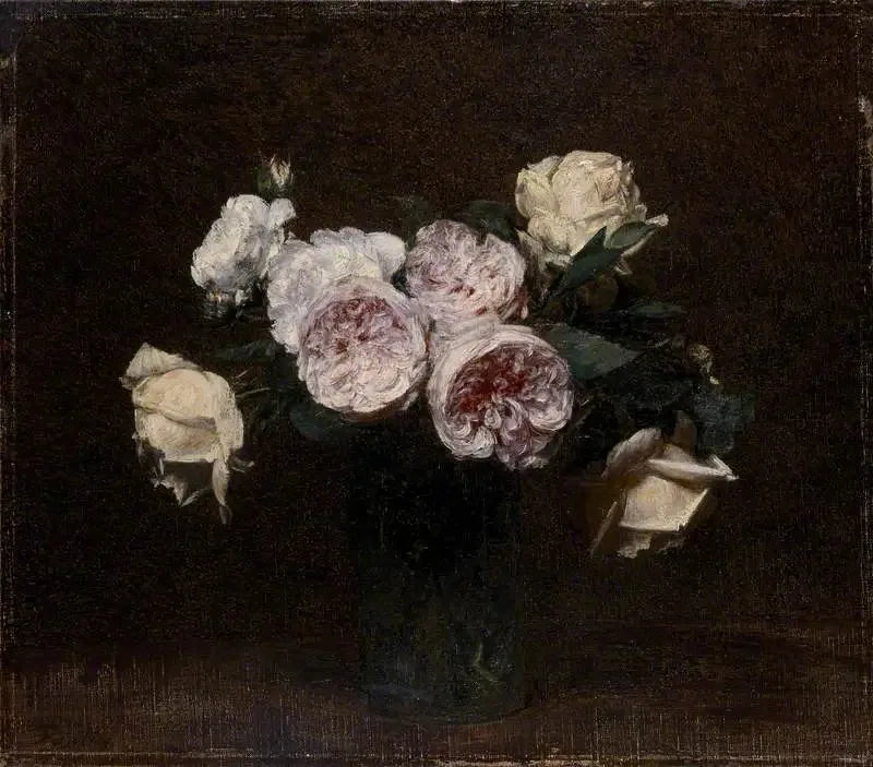 静物画：バラ、白と黄色のバラ - アンリ・ファンタン＝ラトゥール

Source:
Nature morte : roses roses, blanches et jaunes - Henri Fantin-Latour