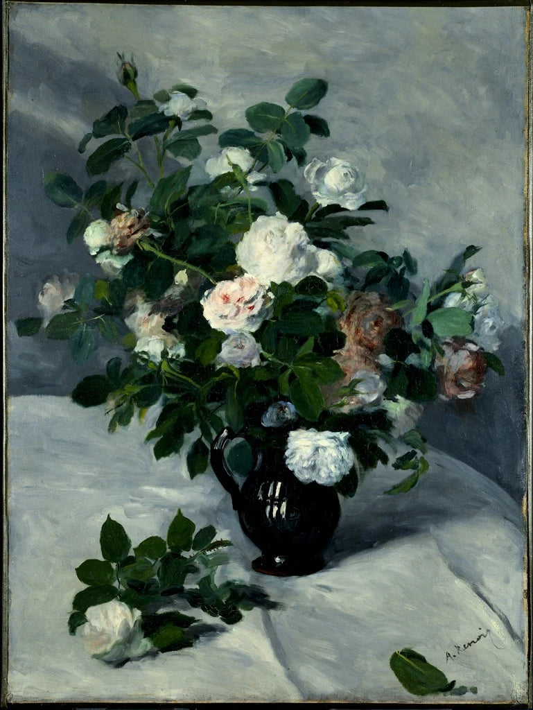 Nature morte aux roses peinte vers 1866 par Pierre-Auguste Renoir, Harvard Art Museums 1943.276