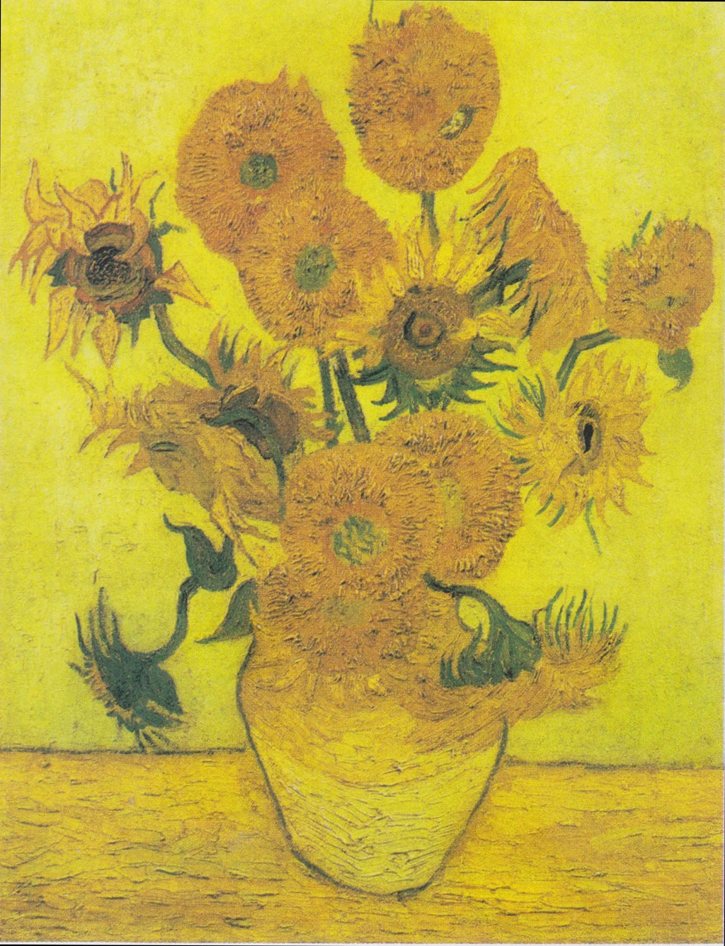 Nature morte : Vase avec quinze tournesols - Vincent van Gogh image 1 copie de tableau peinte à la main