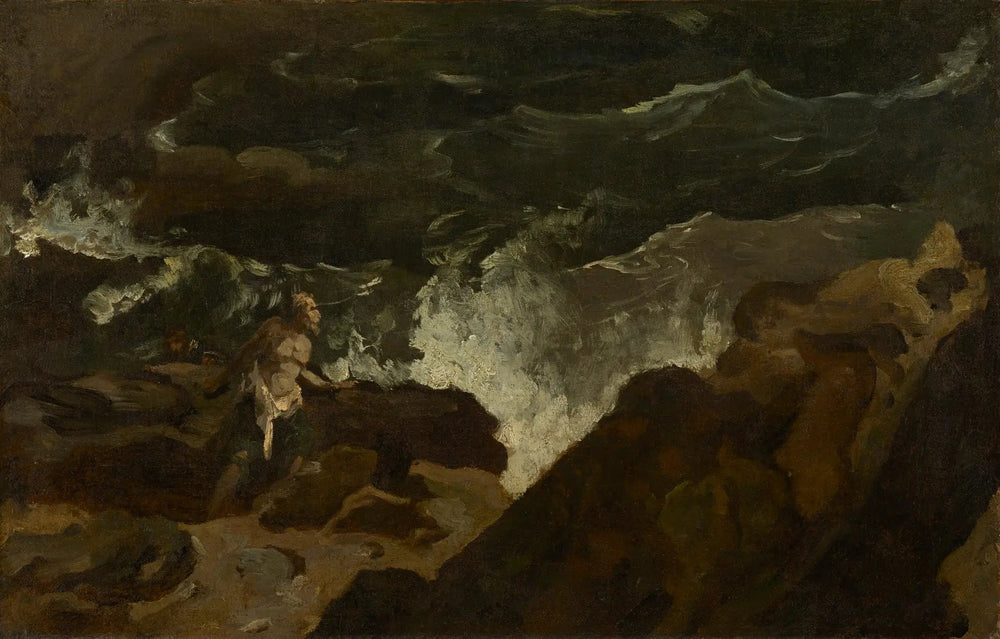 Naufragé sur une plage (La Tempête) - Théodore Géricault image 1 copie peinte à la main à l’huile