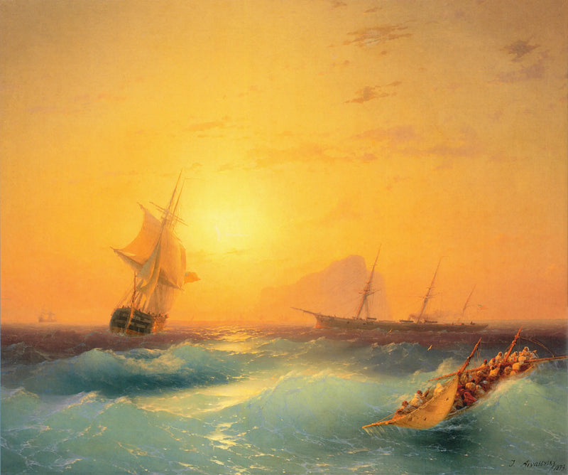 ジブラルタル海峡沖のアメリカの航海 - イワン・アイヴァゾフスキー

Source:
Navigation américaine au large du rocher de Gibraltar - Ivan Aïvazovski