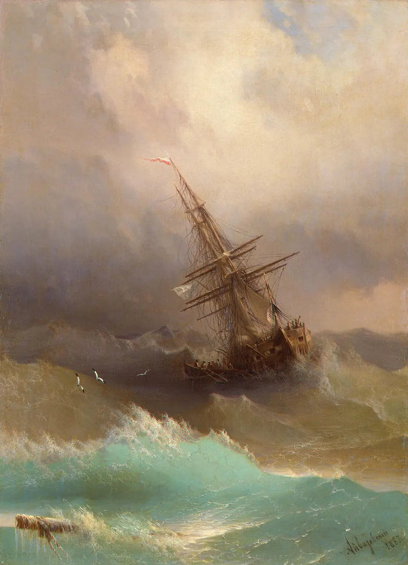 荒れた海の真ん中の船 - イワン・アイヴァゾフスキー

Source:
Navire au milieu de la mer agitée - Ivan Aïvazovski