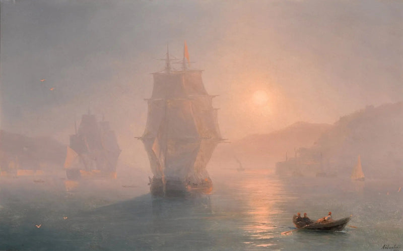 霧の朝に出航する船 - イヴァン・アイヴァゾフスキー

Source:
Navires par un matin brumeux - Ivan Aïvazovski