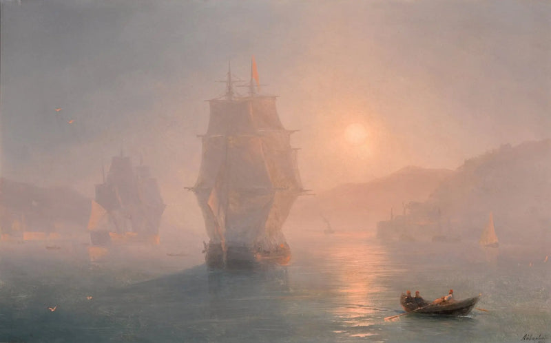 霧の朝に出航する船 - イヴァン・アイヴァゾフスキー

Source:
Navires par un matin brumeux - Ivan Aïvazovski