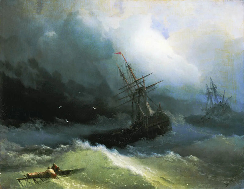 荒れ狂う海の上の船 - イワン・アイヴァゾフスキー

Source:
Navires sur la mer déchaînée - Ivan Aïvazovski