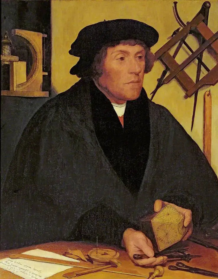 ニコラス・クラッツァー（1487年頃～1550年頃）、オックスフォード大学コーパス・クリスティ・カレッジのフェロー、後にヘンリー8世のロイヤル天文学者 - ハンス・ホルバイン・ル・ジュヌ