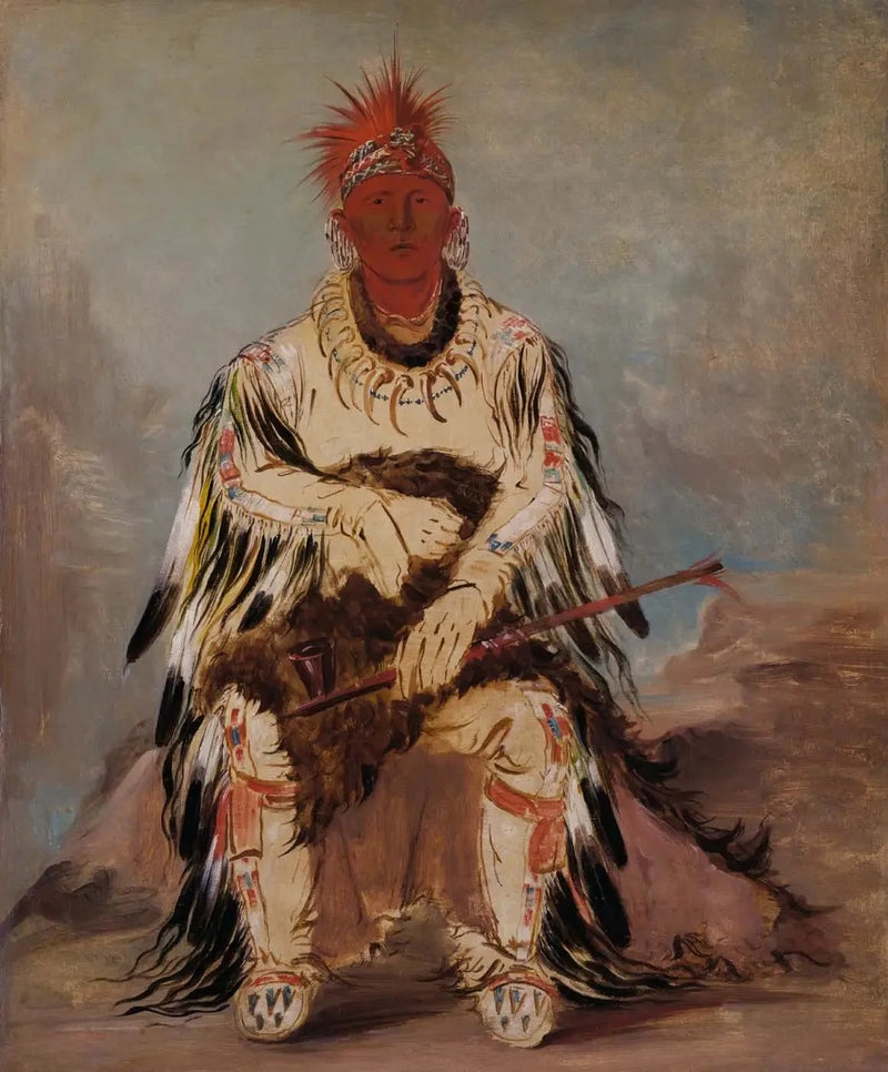 アルファレプリントによる油彩の複製画 - クラシックアートの名作を高品質で

Source:
No-wáy-ke-súg-gah, Celui qui frappe deux à la fois, un brave - George Catlin