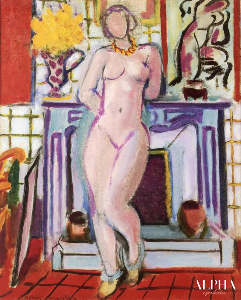 Nu à la cheminée - Matisse - Reproductions de tableaux et peintures haut de gamme