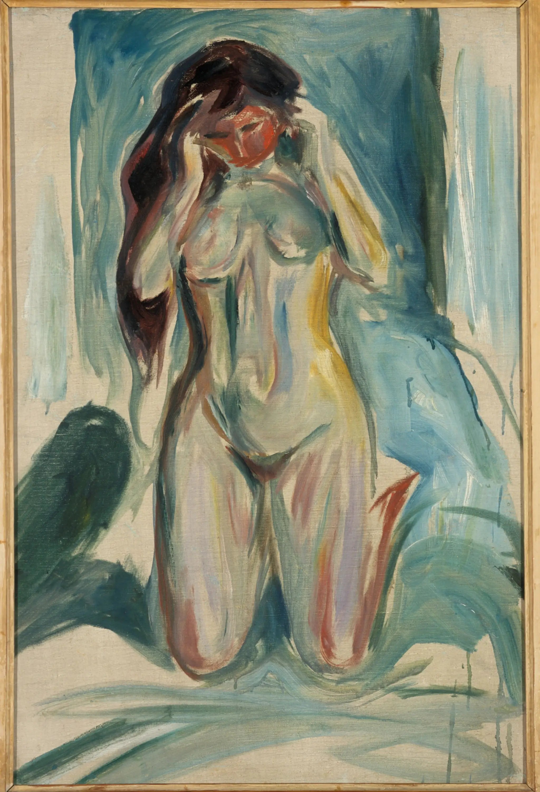 Nu agenouillé - Edvard Munch image 1 reproduction de peinture à l’huile