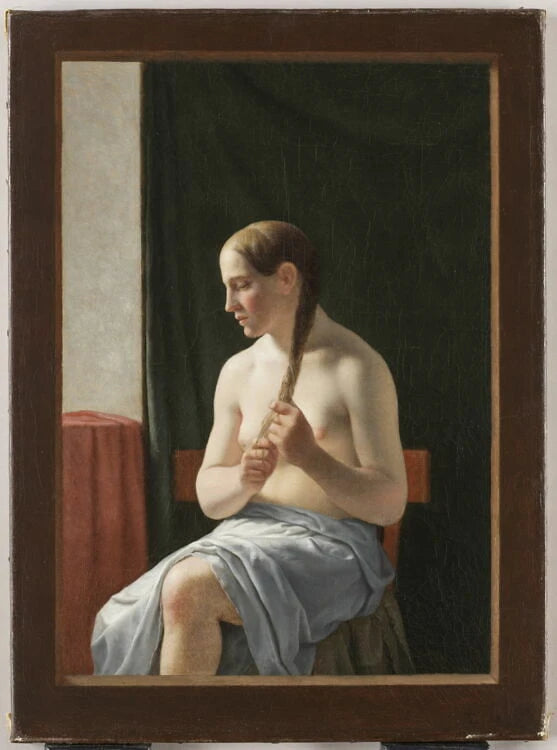 Nu assis (Trine Nielsen, modèle à l'Académie de Copenhague) - Christoffer Wilhem Eckersberg