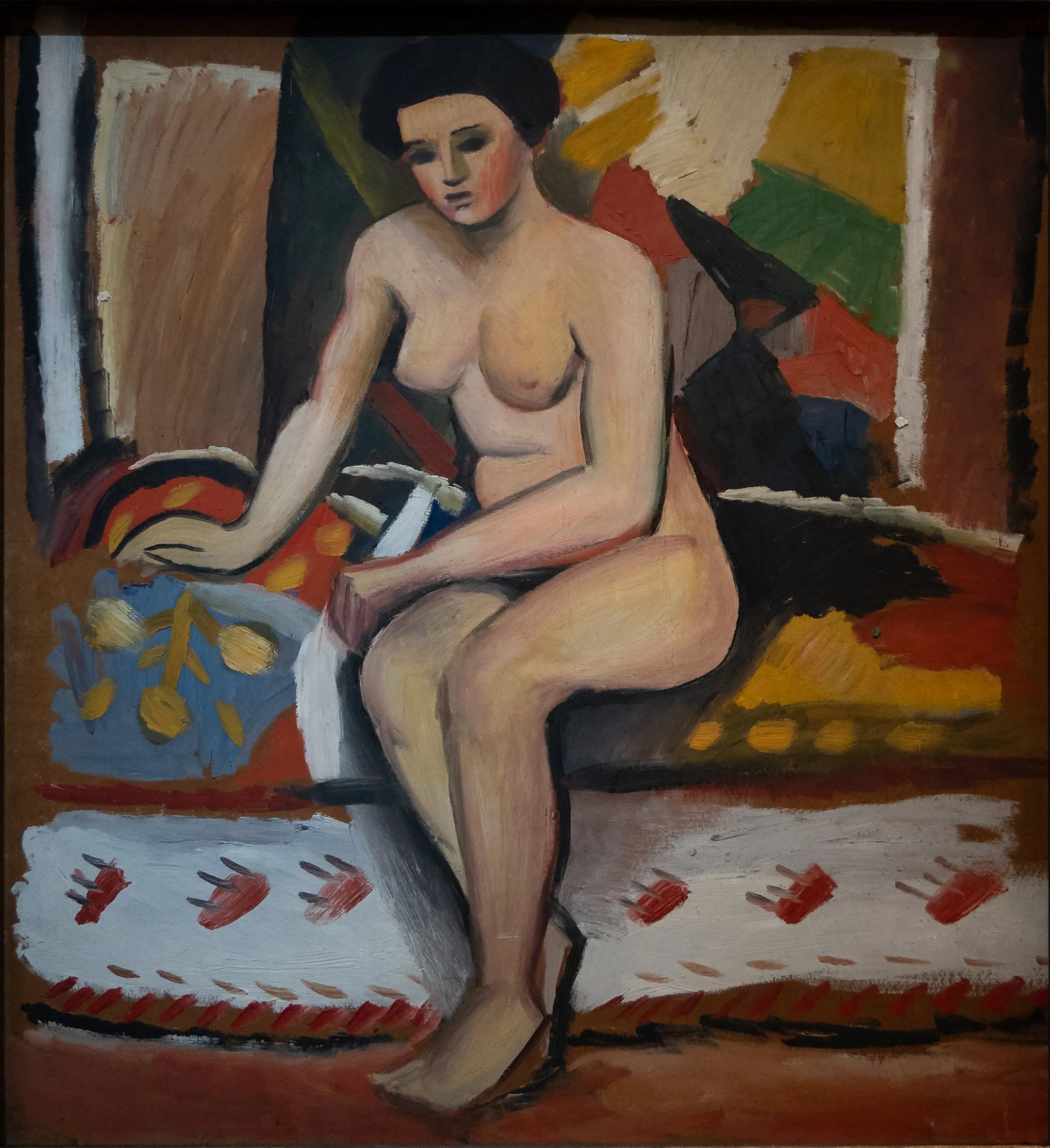 Nu - August Macke image 1 reproduction artisanale de tableau