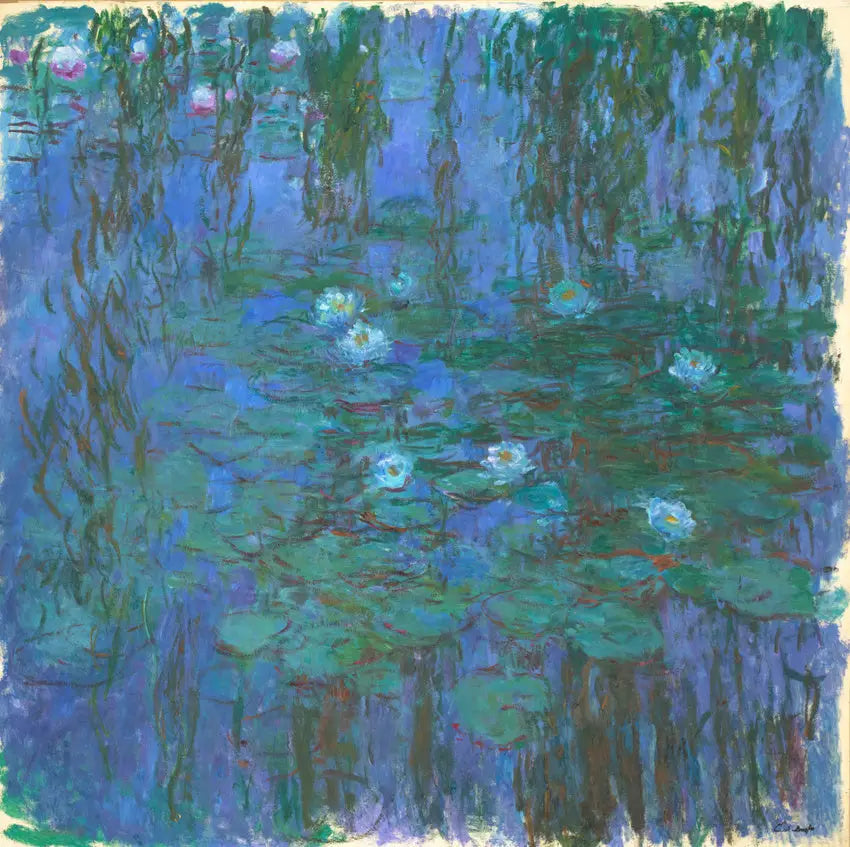 Nymphéas bleus - Claude Monet image 1 reproduction réalisée par Alpha Reproduction