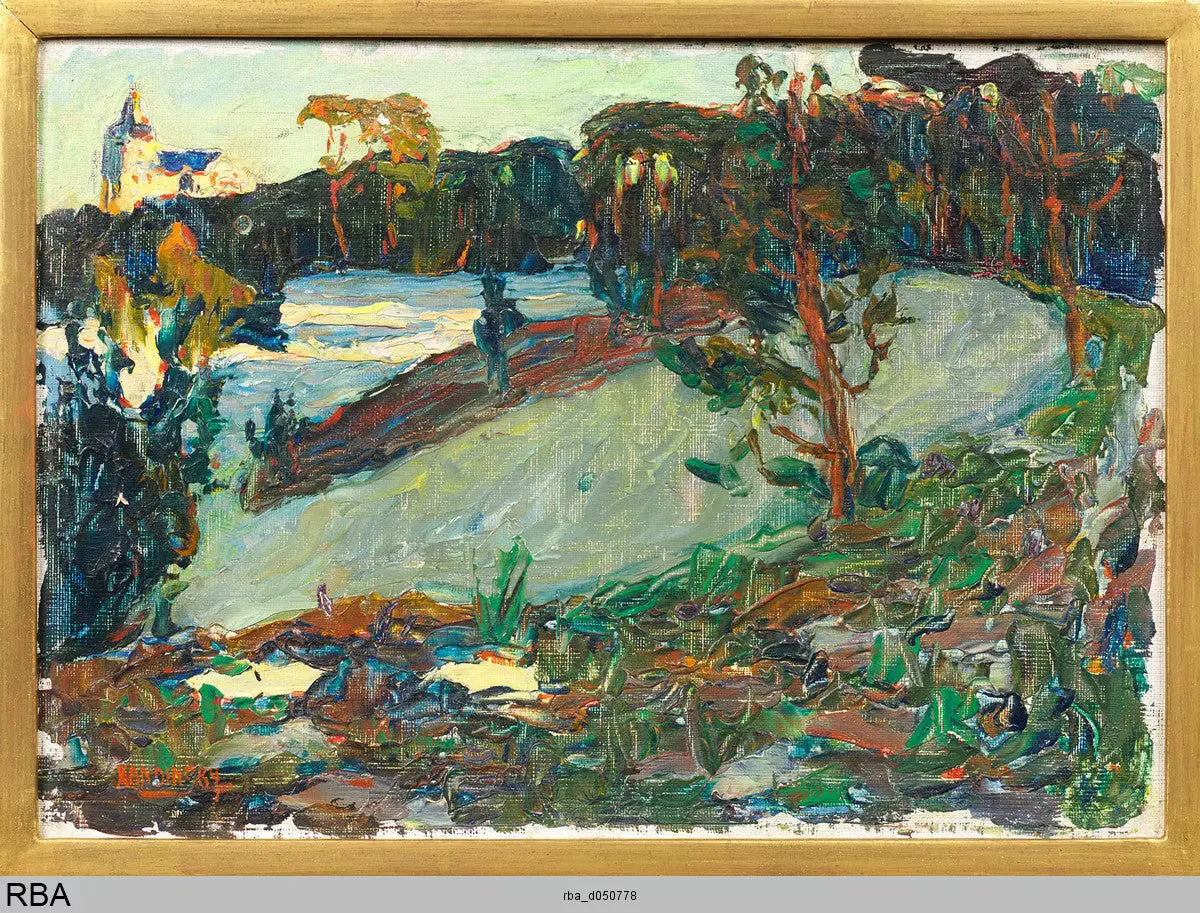 Oberpfalz – Waldlichtung mit Kirche - Vassily Kandinsky image 1 copie de tableau peinte à la main