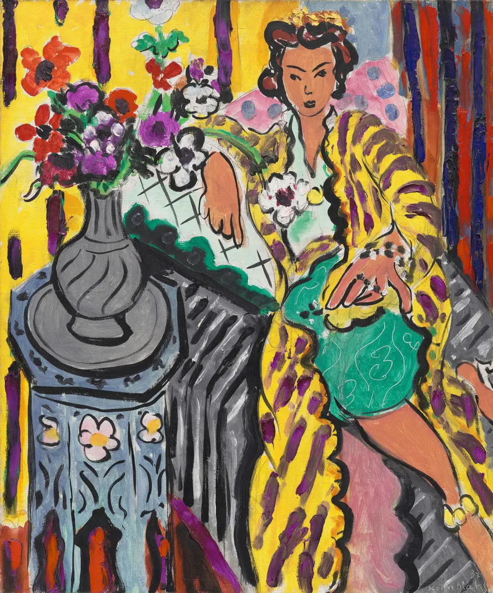 Odalisque à la robe persane jaune - Henri Matisse image 1 tableau peint à l’huile sur toile