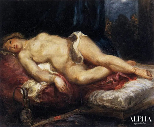 Odalisque allongée sur un divan - Eugène Delacroix - Reproductions de tableaux et peintures haut de gamme