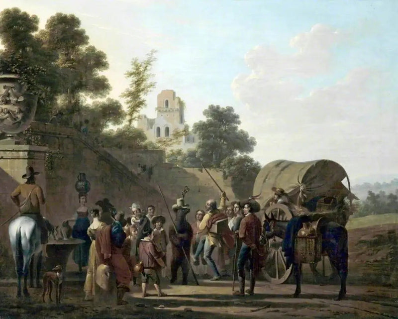 城の廃墟の中で観客と踊るダンサーたち - ルイ＝レオポルド・ボイリー

Source:
Ours dansants avec spectateurs dans les ruines d'un château - Louis-Léopold Boilly