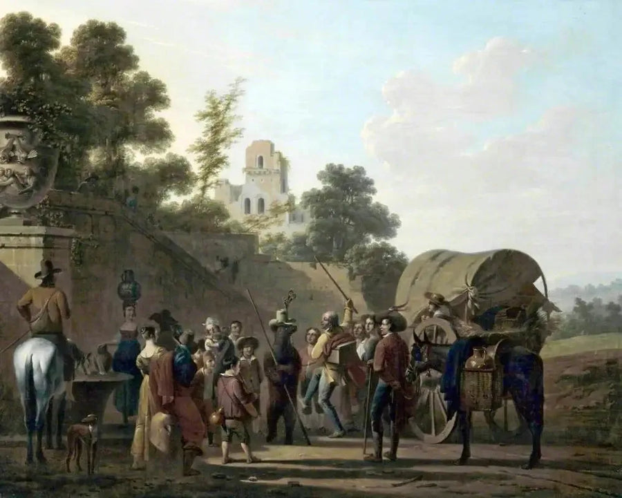 城の廃墟の中で観客と踊るダンサーたち - ルイ＝レオポルド・ボイリー

Source:
Ours dansants avec spectateurs dans les ruines d'un château - Louis-Léopold Boilly