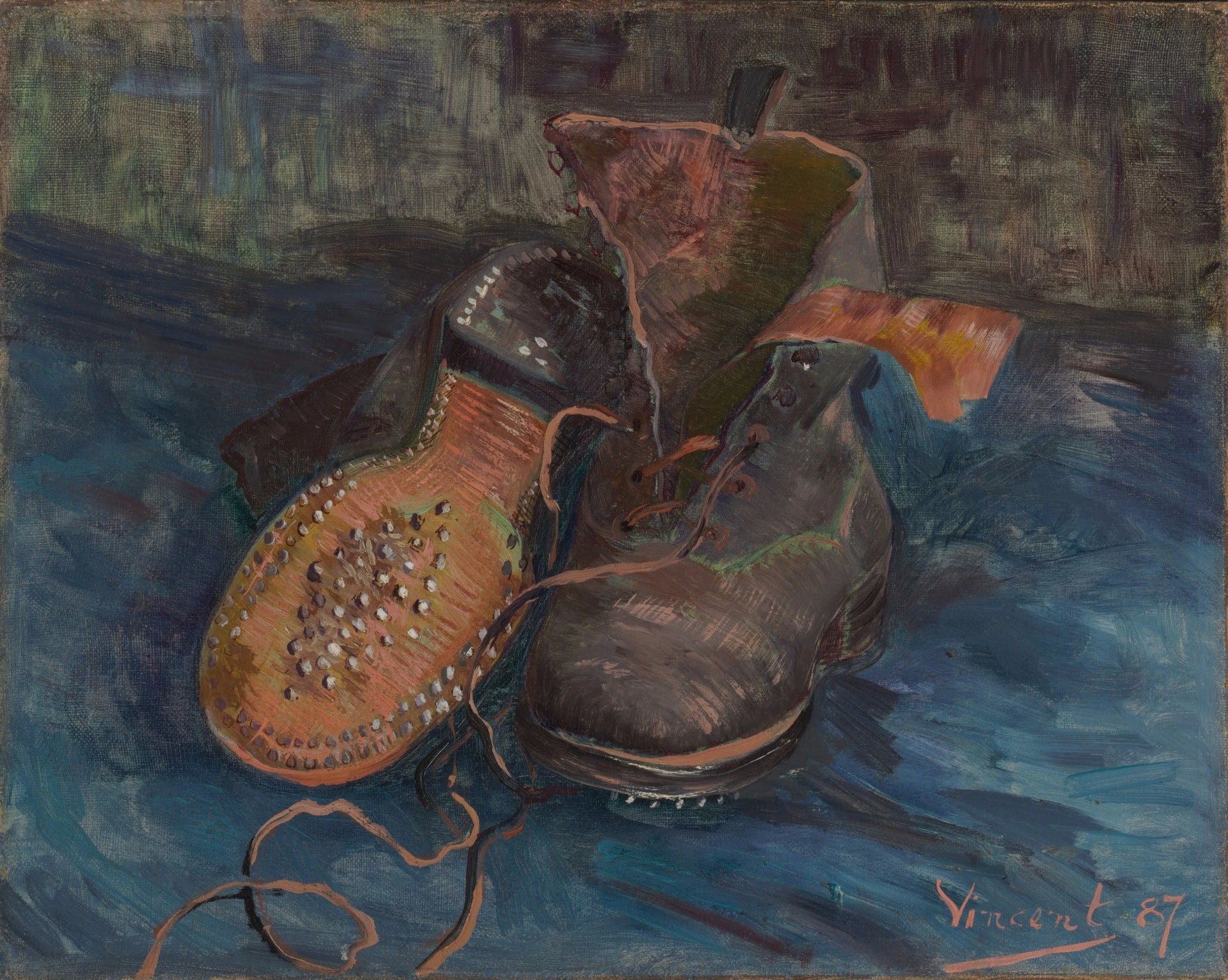 Une paire de bottines F333 de Vincent van Gogh, Baltimore Museum of Art