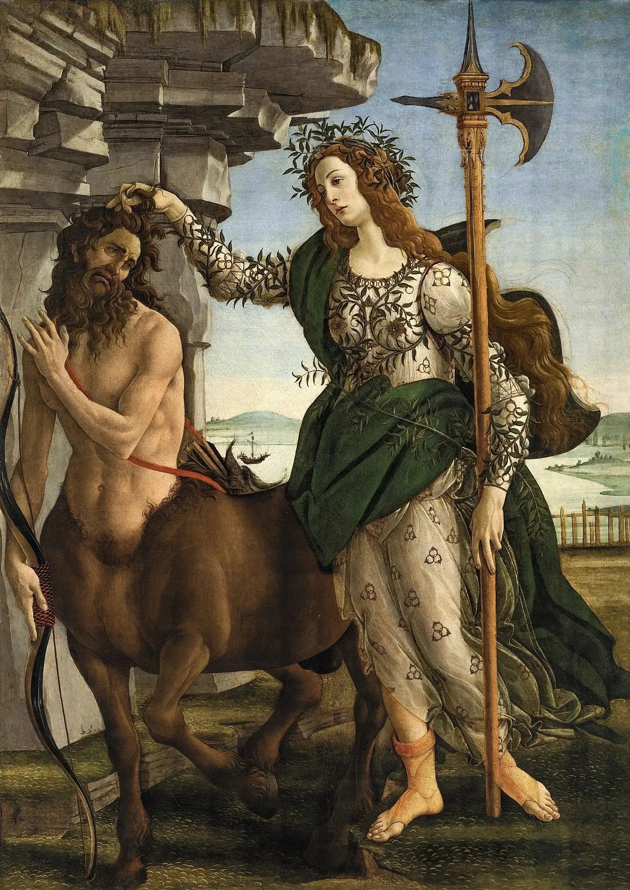 Pallas et le Centaure - Sandro Botticelli image 1 reproduction artisanale de tableau