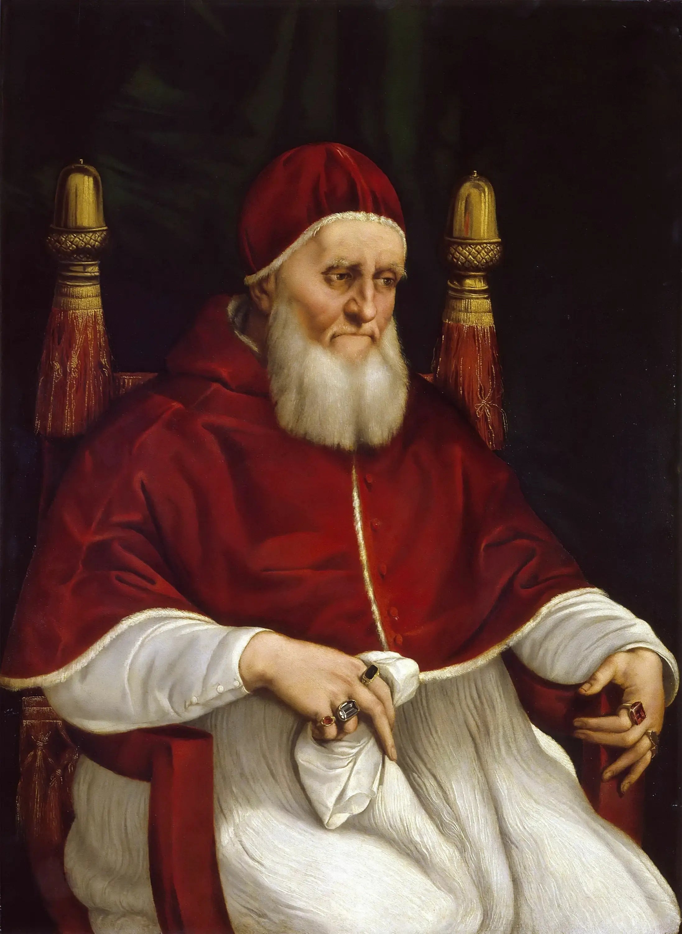 Pape Jules II - Raphaël Sanzio image 1 reproduction artisanale de tableau