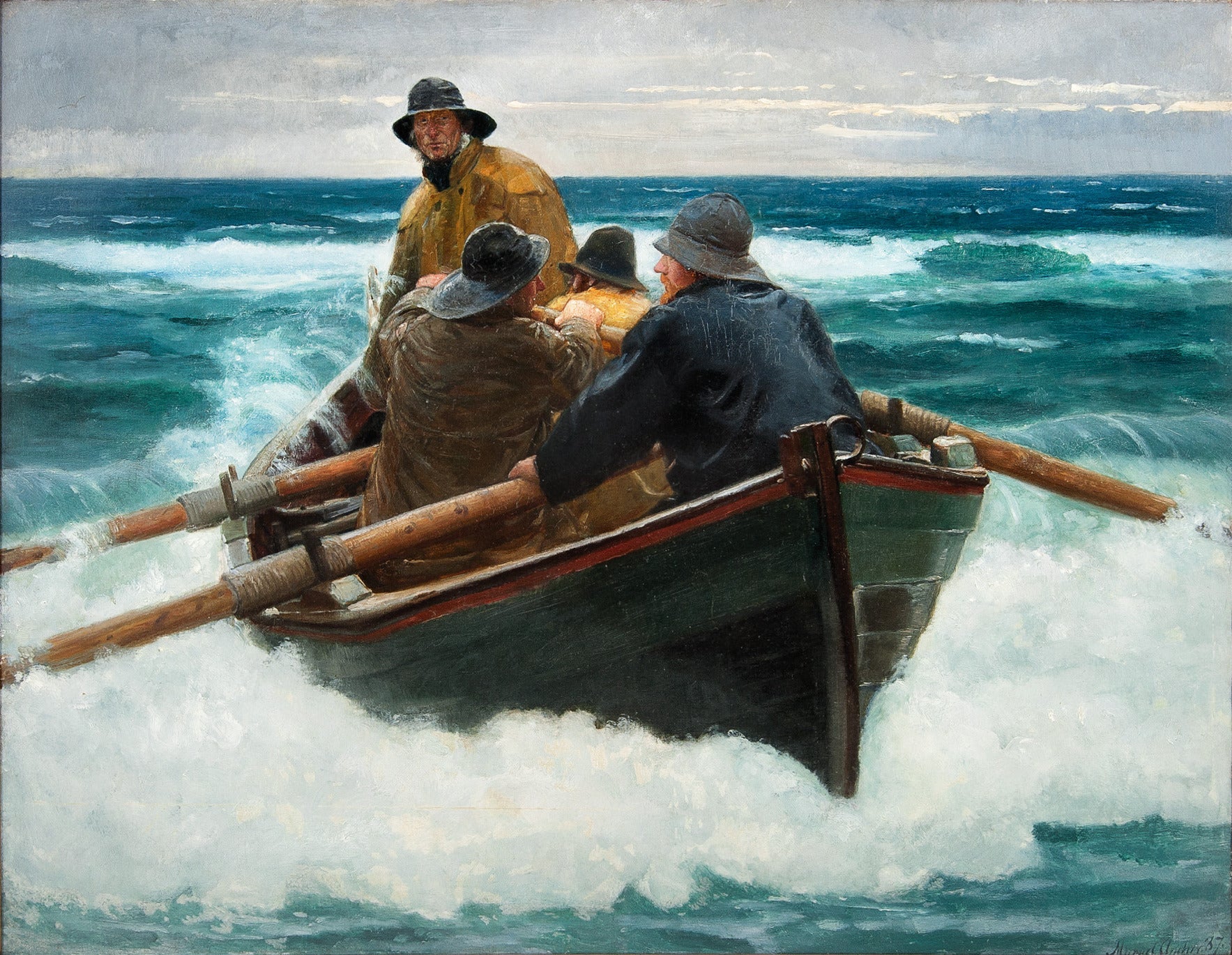 Par-dessus le tumulus. - Michael Peter Ancher image 1 tableau peint à l’huile sur toile