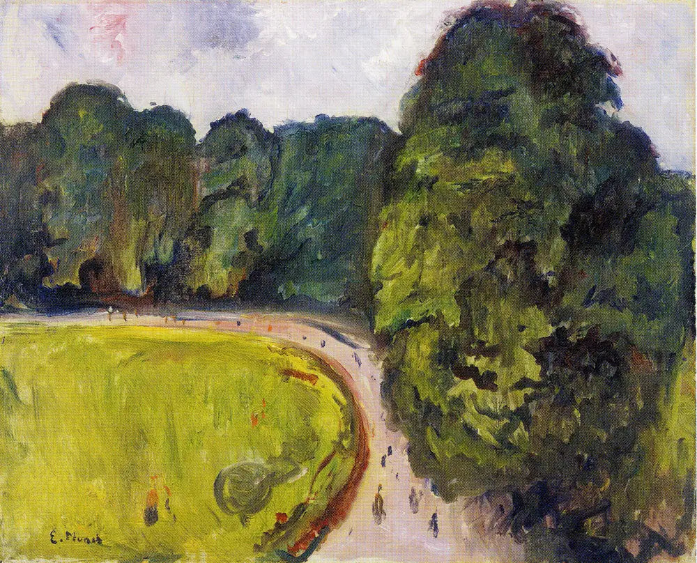 parc à Kösen - Edvard Munch image 1 reproduction de peinture à l’huile