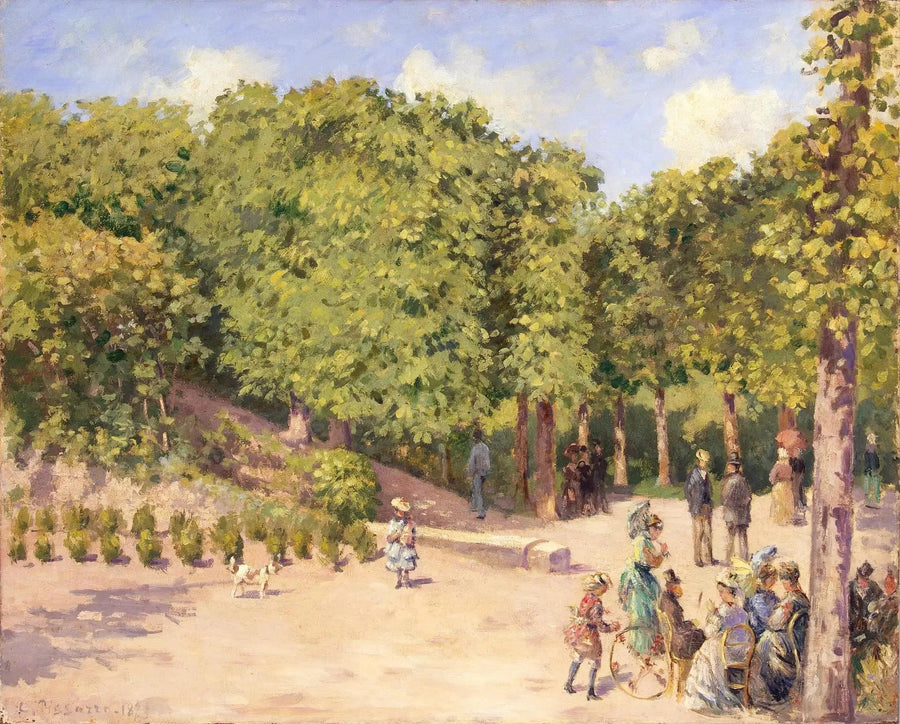 ポントワーズの街の公園 - カミーユ・ピサロ