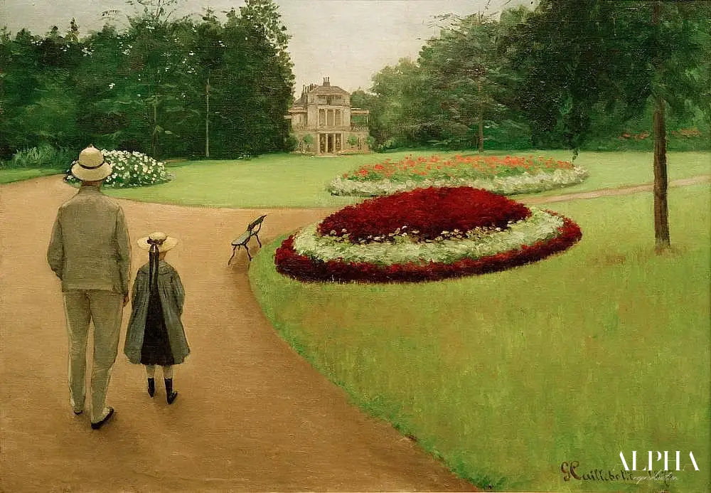 Parc et Maison de campagne, Yerres - Caillebotte - Reproductions de tableaux et peintures haut de gamme