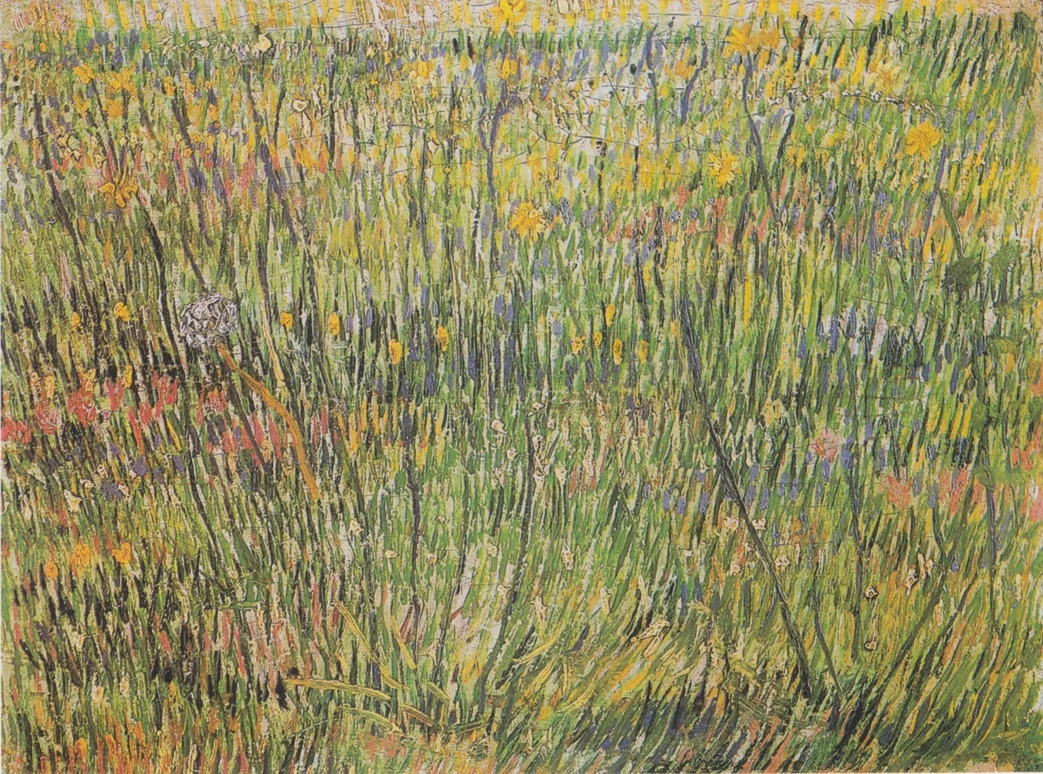 Pâturage en fleurs - Vincent van Gogh image 1 copie peinte à la main à l’huile