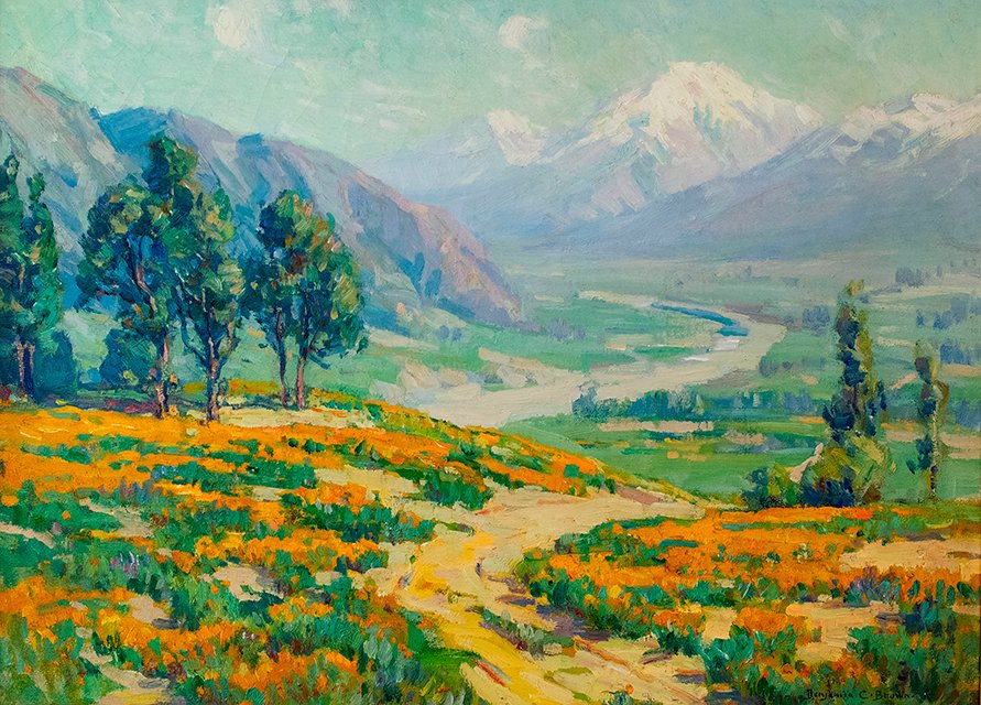Pavots de Californie – Benjamin Chambers Brown, peinture de coquelicots